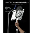 thumbnail image 6 of Hodvit 2 in 1 Shower Head Combo, High Pressure Rain Shower Head and Handheld Shower Head with 10 Spray Modes, 60" Stainless Steel Hose, 6 of 7