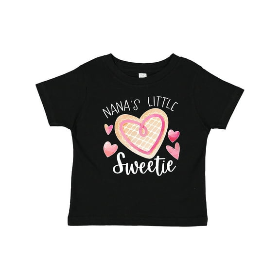 Inktastic Nana's Little Sweetie with Pink Heart Cookie Boys or Girls Baby T-Shirt