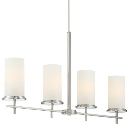 

Minka Lavery 4097 Haisley 4 Light 34 Wide Pillar Candle Linear Chandelier - Nickel