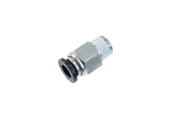 5/32In Vacuum Fitting, Push To Connect, 1/8In Npt Male, Straight Clear