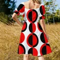 thumbnail image 3 of Mod Circles Sleeveless Dress clothes for women clothes, 3 of 6