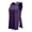 Dark Purple, variant on Women's Sleeveless Snap-Open Recovery Top – Full Button Front Adaptive Shirt for Shoulder, Spinal & Post-Surgery Care