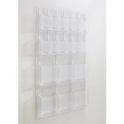 Safco Reveal Clear Literature Displays 18 Compartments 30w x 2d x 45h Clear 5600CL