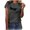 Dark Gray, variant on Fesfesfes Workout Shirts for Women's Fashion Summer Round Neck Leisure Short Sleeve Printing Tops Cute Spring Tops for Women S(US:4)