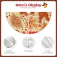 thumbnail image 3 of Xecao Autumn Animal Maple Leaves Pattern Christmas Tree Skirt Round Xmas Tree Mat Base Cover for Holiday Home Decorations-36", 3 of 6