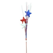 18" Red White and Blue Glitter Star Patriotic Party Pick Decoration