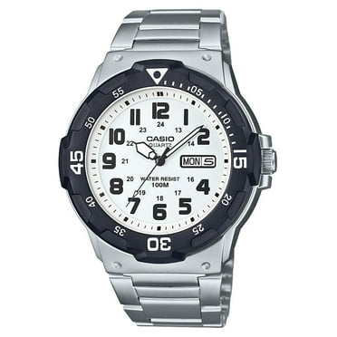 Casio Men's Dive Style Bracelet Watch, White Dial MRW200HD-7BV