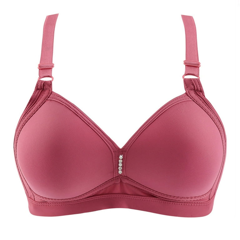 SELONE 2023 Bras for Women Push Up No Underwire for Elderly for Sagging  Breasts Breathable Seamless Anti-exhaust Base Double Breasted Anti Exhaust  Base Solid Non Steel Ring Non Magnetic Buckle Pink S 