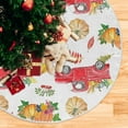 thumbnail image 5 of Coolnut Thanksgiving Tree Skirt Pumpkin Xmas Tree Skirt, Floor Door Round Mat Decorations for Holiday Party Home Christmas Day Ornaments,35.4", 5 of 6