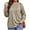 1# Khaki, variant on Mifater Plus Size T Shirts for Women Long Sleeve Tunic Tops Fall Crewneck Pleated Blouses Soild Color Loose Shirts for Women