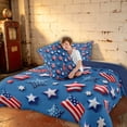 thumbnail image 4 of Manfei 3D Star Full Size Comforter Sets, US Flag Bedding Comforter Set, Red White Blue, Navy Reversible 3-Piece, 1 Comforter and 2 Pillowcases, 4 of 6