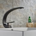 thumbnail image 7 of 6.8 Inches Nozzle Height Matte Black Bathroom Sink Faucet, High Arc Curved Bathroom Faucet, 7 of 7