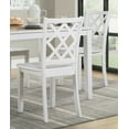 thumbnail image 2 of Classic Transitional 5pc Dining Table, Simple and Generous Solid Wood Dining Table, Four Side Chairs Set Lattice Back Pattern, White, 2 of 9
