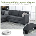thumbnail image 4 of DAJU Modular combination sofa,large combination sofa,U-shaped sofa with storage ottoman and USB ports,modern oversized corner sofa,suitable for living room,6-seater beige sofa,122.8 inches (Gray), 4 of 9