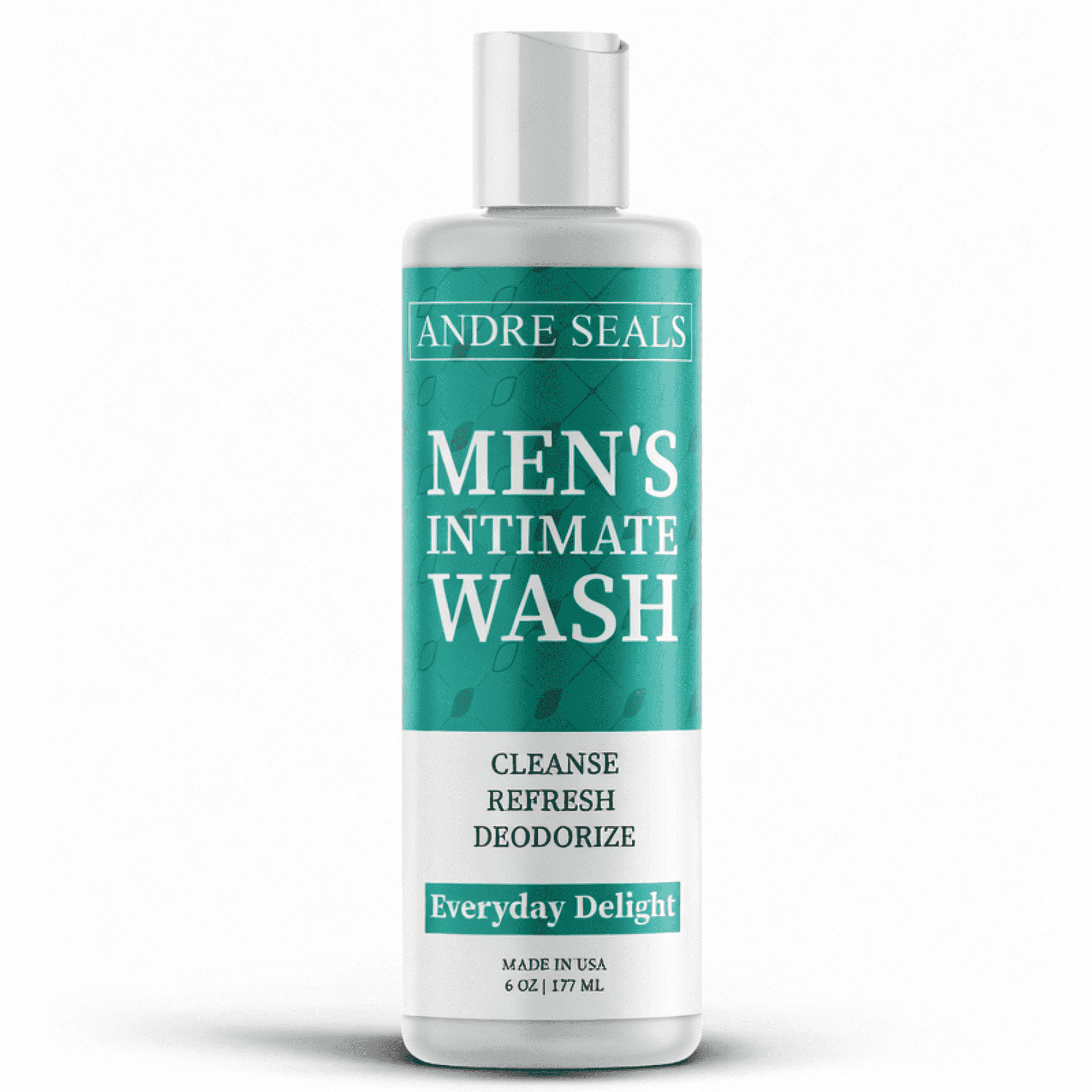 Andre Seals Men’s Intimate Wash, pH-Balanced Cleanser for Men’s Private Areas, Everyday Delight, 6 fl oz