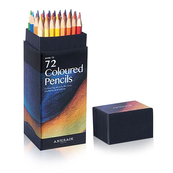 Agiferg 72 Colored Pencils Set | Quality Soft Core Colored Leads For Adult Artists, Professionals And Colorists | Protected And Organized In Presentation Box