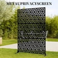 thumbnail image 3 of YUSAZENS Galvanized Steel Outdoor Privacy Screen, Weather Resistant for Patio Backyard Privacy Protection Black, 3 of 8