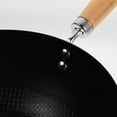 thumbnail image 3 of HONMEET Small Wrought Iron Wok Pan with Ergonomic Handle, Non-Stick Frying Pan for Gas Stove Cooking and Kitchen Use, 3 of 8