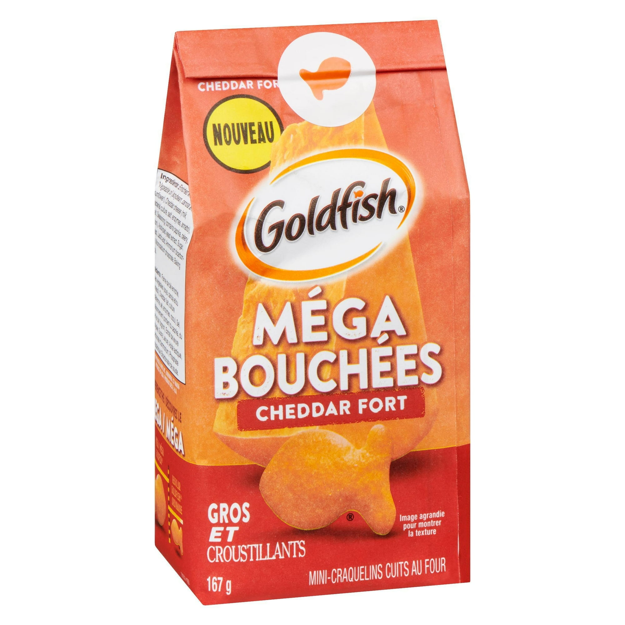 Goldfish® Mega Bites Sharp Cheddar Crackers 167 g Bag