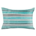 thumbnail image 7 of Turquoise Gray Striped Outdoor Pillow Covers Set of 2,Decorative Waterproof Throw Pillow Case,Vintage Horizontal Stripes Cotton Linen Soft Cozy Cushion Pillowcases, 7 of 7