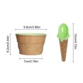 thumbnail image 4 of Naiovety Cuchara para cuenco de helado con una cuchara Cuencos de helado para niños Copa de helado Mostrada verde, 4 of 6