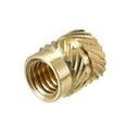 thumbnail image 4 of Uxcell Knurled Insert Nut M5 x 8mm L x 7mm OD Female Thread Brass Embedding Nut 60 Pack, 4 of 5