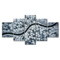 thumbnail image 1 of TISHIRON 5PCS Framed Canvas Wall Art Set,60"x32" Snow Covered Forest Canvas Art Decor, 1 of 7