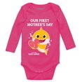 thumbnail image 1 of Baby Shark Doo Doo Doo Outfit 1st Mothers Day Baby Boy Girl Long Sleeve Bodysuit Our 1st Mother's Day Wow pink 12M (6-12M), 1 of 5