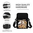 thumbnail image 7 of POLERO Crossbody Bag with Horse Sunflower Pattern, Polyester Zippered Messenger Bag for Women, Adjustable Shoulder Pouch for Shopping and Outdoor, 7 of 7
