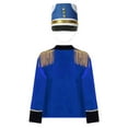 thumbnail image 4 of Hansber Veste de Smoking à Manches Longues pour Garçons avec Pompon, Uniforme de Majorette, Chapeau Bleu 4, 4 of 7