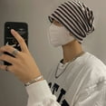 thumbnail image 5 of Gorro holgado de algodón orgánico - Gorro de quimioterapia para mujer Gorro hipster japonés para hombre - Gorro holgado para dormir, 5 of 5