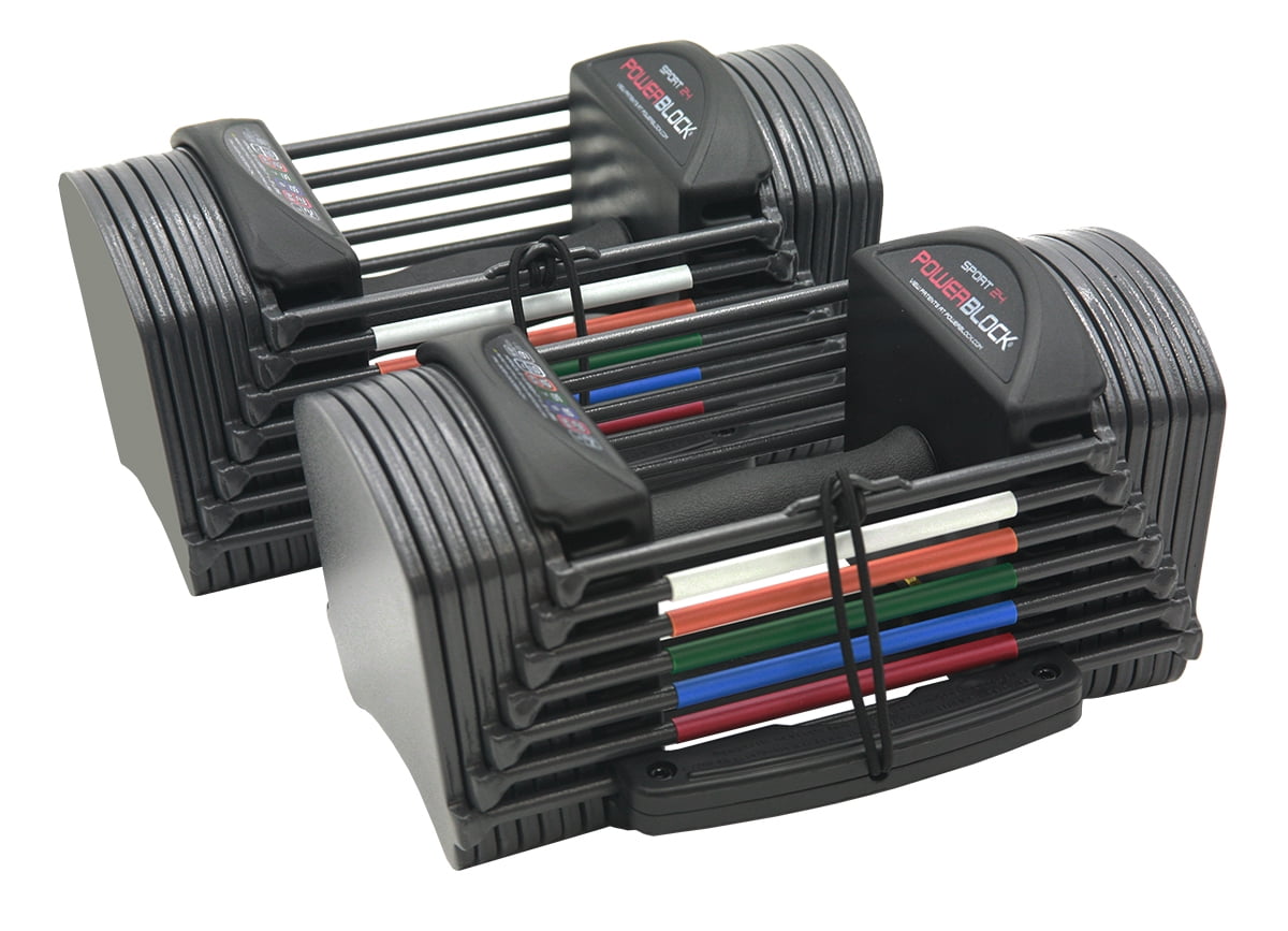 24 lbs *Pack of 2* SHIPS FAST BRAND NEW PowerBlock Sport 24 Adjustable Dumbbell 