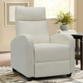 thumbnail image 2 of Walnew Single Recliner Thick Padded Push Back Fabric Recliner for Living Room, White, 2 of 6