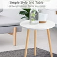 thumbnail image 4 of Round Side Table, Accent Nightstand End Table for Living Room Bedroom Office Small Spaces, Easy Assembly Bedside Table for Indoor and Outdoor Use, 16''D x 20.5''H (White), 4 of 8