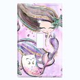 thumbnail image 2 of Metal Light Switch Wall Plate Outlet Cover (Mermaid Cat Pattern Glitter Print Pastel - Single Toggle), 2 of 2