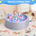 thumbnail image 7 of Foam Ball Pit,Large Foam Kids Ball Pool,Safe and Soft Play for Baby Infants and Toddlers Ages 1-3, Round Shape, No Balls Included, 7 of 7