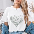 thumbnail image 4 of Jollimate Mountain Heart T-Shirt, Outdoor Nature Landscape Graphic Tee, Women's Shirt, 4 of 6