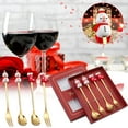 thumbnail image 4 of TERGAYEE Christmas Spoon Fork Set with Gift Box,Gold Stainless Steel Dessert Spoon Fork Tea Spoon with Christmas Pendant for Xmas Party Tableware Decor, 4 of 7