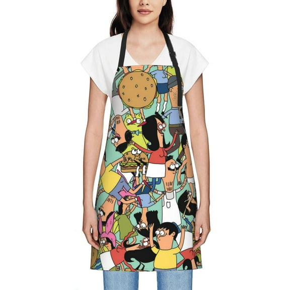 Bob's Burgers Waterproof Apron For Women Kitchen Cooking Apron Funny Chef Apron Bib Apron For Cooking Baking Gardening