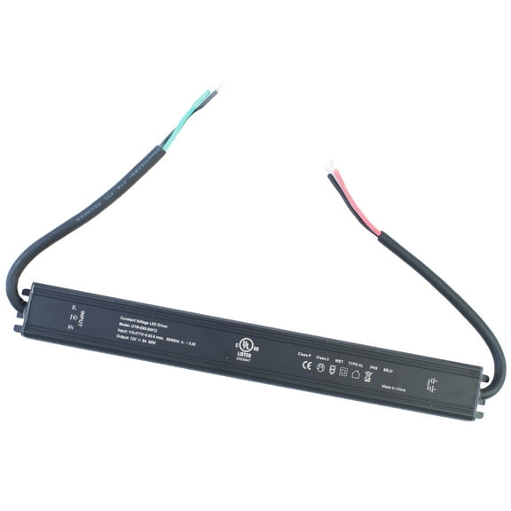 UL listed 12v 60w Class 2 LED driver waterproof low profile slim for sign light Strip