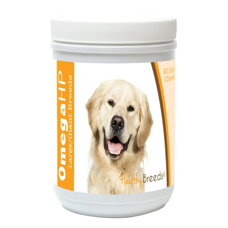 UPC: 0840235107811 | Healthy Breeds Golden Retriever Omega HP Fatty Acid Skin and Coat Support Soft Chews