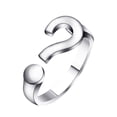 thumbnail image 2 of Anillos para mujer, regalos para mujer, anillo de joyería de moda ajustable con apertura de signo de interrogación abierto para mujer, 2 of 5