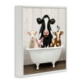 thumbnail image 2 of Country Animals Farmhouse Claw Bathtub White Framed Giclee Art, 24 x 24, Made In USA, 2 of 7