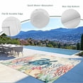 thumbnail image 3 of Coastal Turtle Outdoor Rug for Patio/Deck/Porch, Non-Slip Large Area Rug 5 x 7 Ft, Farmhouse Nautical Coral Jellyfish Starfish Indoor Outdoor Rugs Washable Area Rugs, Camping Rug Carpet Runner, 3 of 8