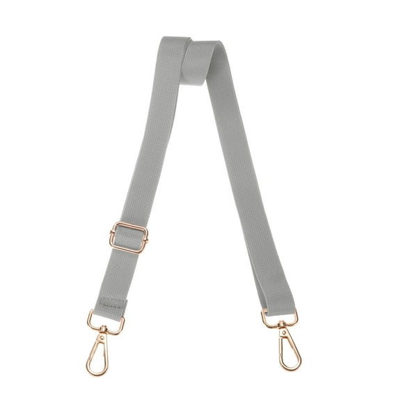 Shoulder Strap 2.5cm Wide Crossbody Strap, Silver Gray, Light Gold Buckle