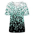 thumbnail image 4 of ICHUANYI Clearance Women V-neck Floral Print T- Fashion Comfortable Female Blouses Tops(Green, L) ICHUANYI WER2023081201297, 4 of 5