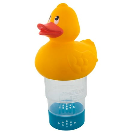 Premium Animal Floating Pool Chlorine Dispenser for Chemical Tablets Fits 3  Tabs Bromine Holder (Little Yellow Duck )