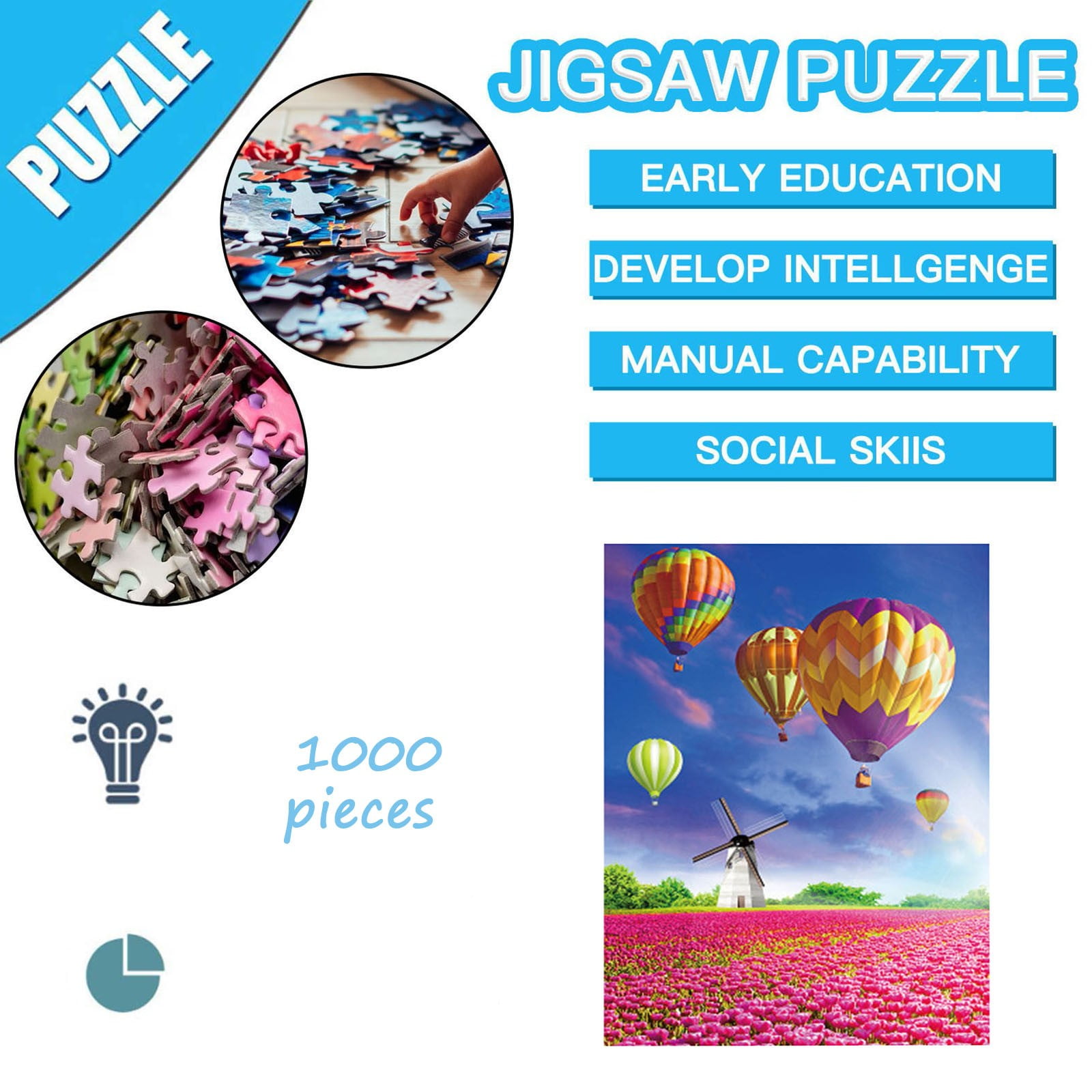 Puzzle Inteligencia 1000 Piezas Hot Air Ball Art Fire Puzzle Inteligencia 1000 Piezas Hot Air Ball Art Fire