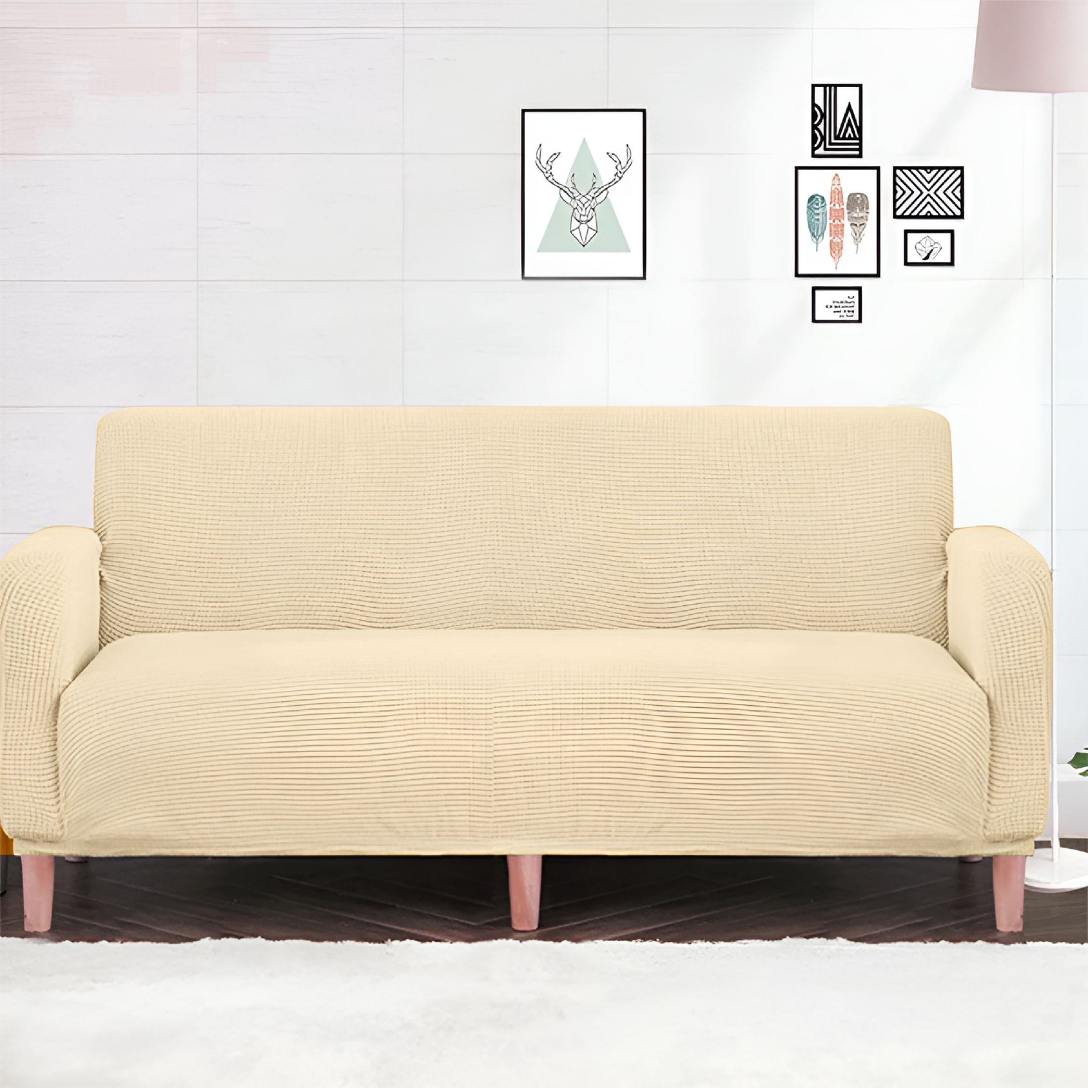 AUQ 2026 New Universal Elastic Sofa Cover | 360° Full Coverage Stretch Slipcover | Stain-Resistant Polyester Knit | Machine Washable Furniture Protector | All Season Home Decor | 11.8X11.8"