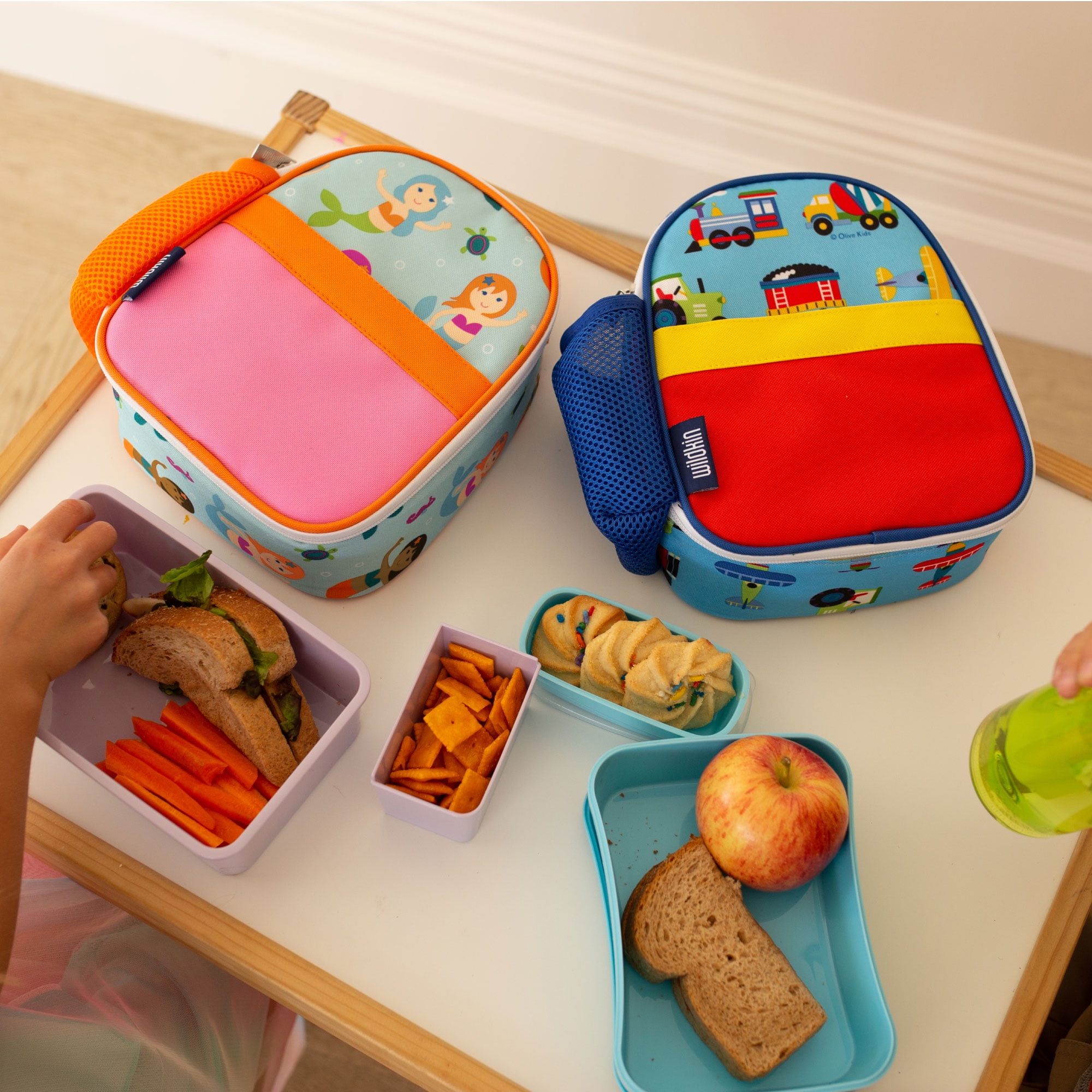 Wildkin Kids Insulated Clip-in Lunch Box for Boys & Girls, BPA-Free, Clips in to Pack-it-all Backpack (Mermaids Blue)